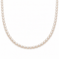 Signe Pearl Necklace featuring cultured rice pearls and gold-tone 316L stainless steel details