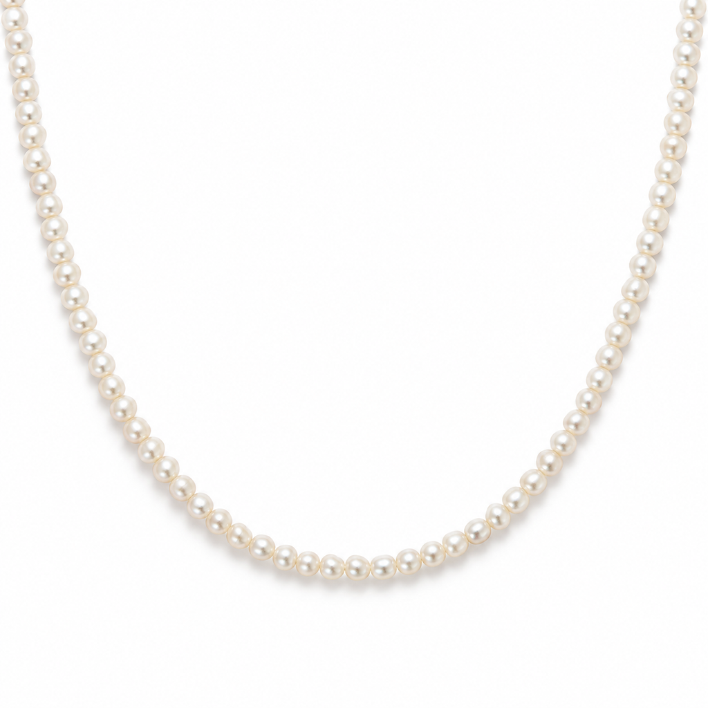 Tula Pearl Necklace with small cultured white pearls